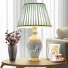 Lampy stołowe 8m Współczesna lampa ceramiki American Luksusowa salon sypialnia Bezkulne biurko