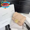 Mini Medium Gematelasseerde Flap Chain Schoudertas PU Kaviaar Zwarte Designer Tassen Gewatteerde Clutch Portemonnee In elkaar grijpende C Portemonnees Gouden Letter Handtassen Satchel 20cm 13,5cm