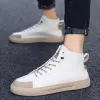 Skor män avslappnad bekväm mode stövlar vattentät slitstark yttersula Hightop Trend Stylish Flats Sneakers 3944 Manliga fritidsneakers