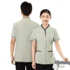 Ny kortärmad arbetskläder Housekee Community Egendom Städning Sommar Gästrum Kläder Hotell Städning Service Uniform U0EF#