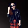 Faux läderjacka kvinnor svart kappa koreansk stil smal passform skörd topp dragkedja vårens höstkläder storlek s-4xl 240318