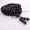 Bracelets de charme élégant 8mm collier bouddhiste 108 perles noires bracelet prière bijoux religieux pour les membres de la famille