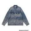 Designer B Family High Edition Paris New Glow Pink Family Denim Jacket Coat Men's and Women's Loose Denim Coat N9RV