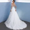 Jeheth Elegant A-Line Wedding Dres for Women LG Lace Sleeves Bridal Gown Illusi Tulle Vestidos de Novia n1kr＃