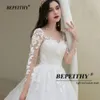 Bepeithy pizzo abiti da sposa romantici per le donne Lg maniche Francia India sposa Princ Bridal Dres 2022 Abiti da sposa Y0lh #