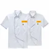 Restauration Uniforme À Manches Courtes Hommes Chef Veste Cuisine Travail Uniforme Hôtel Cuisine Chemise Boulangerie Femmes Serveur Restaurant Vêtements x3tI #