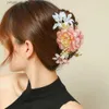 Hårklipp haimeikang stor storlek blomma hårklipp klor hårkrabba för tjocka hårstrån hårnålar kvinnor sommar mode hårtillbehör y240329