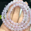 Bracelets à maillons 6mm améthyste naturelle triple cercle bracelet perle ronde femmes beau cristal coloré énergie guérison bijoux de mode 1 pièces