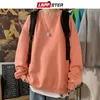LAPPSTER Men Solid 7 Colors Harajuku Hoodies Mens Autumn Korean Fashions Oversized Sweatshirts Japanese Streetwear Clothes 240318