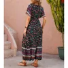 Plus -storlek LG DR för kvinnor 2024 Summer Beach Bohemian Dres Overdimensionerade kvinnliga kläder Elegant Vestido Casual Floral kjol S8AQ#