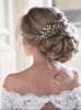 trendiga Sier Rhineste Hair Comb Elegant Women Headpieces Wedding Hair Jewelry Party Hair Clips for Bridal Accory L5RV#