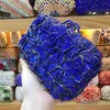 Evening Bags Ladies Green/Blue Crystal Clutch Bag Rhinestones Bridal Wedding Clutches Purse Women Party Mini Dinner Handbags