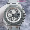 Top AP Wrist Watch Royal Oak Offshore Series 26470io Mens Watch Gray Ceramic Ring Titanium Metal Metal Timing 42mm Automatic Mechanical Watch