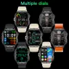 2024 New Smartwatch 남성의 견고한 군사 블루투스 콜 스포츠 심박수 IP68 방수 야외 스마트 시계 Android iOS