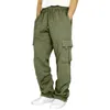 Herrenhose, elastische Taille, Freizeithose, Kordelzug, Cargohose mit mehreren Taschen, weicher, atmungsaktiver Stoff für den Alltag