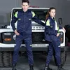 Costumes de soudage Vêtements de travail Vêtements Ensemble Hommes Femmes Lg Manches Ouvriers Travail Uniforme Atelier De Voiture Réfléchissant Travail Mécanique Globale G0UU #