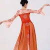 Trajes de dança clássica para mulheres Han Tang Dynasties Flowing Body Charm Chinês Dance Performance Costume Stage Outfit k4Fp #