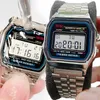 Zegarek zegarków Nowy zespół F91W Waterproof Digital Stali Stael Sports Watches Men Men Luksusowe zegarki na nadgarstki elektroniczne Zegar 24329