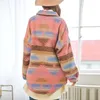 2023 Autumn and Winter Aztec Woolen Coat Western LG-Sleeved Mid-Längd förtjockad jacka Löst casual kvinnor Cardigan Coat i4hr#