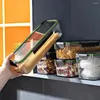 Garrafas de armazenamento caixa de alimentos secos capacidade retangular massa com selo à prova de umidade recipiente de design visível para espaguete