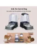 Automatisk hund- och kattmatmatare och vattendispenser med rostfritt stålskålar 240328