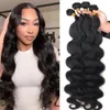 Body Wave Bundles Human Hair Brasilian Weaving Natural Black 3 4 Bunds Deal Virgin Hair 30 Inch Raw Hair Extensions