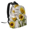 Sac à dos ferme rustique Vintage bois Texture tournesols femmes homme sacs à dos école étanche pour étudiant garçons filles sacs Mochilas