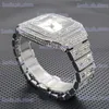 Altri orologi Top Brand Square For Men Luxury Diamond Ice Out Polso al quarzo Orologio da polso in acciaio inossidabile di alta qualità Dropshipping T240329