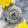 AP Ikoniczne na rękę Royal Oak Offshore Series 26207io Mens Watch Limited Edition Titanium Black and Yellow Timing 42 mm Automatyczny zegarek mechaniczny