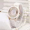 Mode de luxe montre femme robe en céramique dames montre blanc simple montres à quartz étudiants cadeaux horloge Relogio Feminino Y190246e