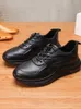 Casual Shoes Mens Genuine Leather Sports Spring Autumn Round Toe Breathable Outdoor Running Male Black Sneakers Trainers