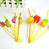 Disposable Cups Straws 50 Paper Parasol Fruit Umbrella Cocktail Drinking Novelty Party Straw