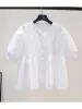 レディースブラウスシャツをランプリップユニークなプリーツフォールド