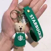 Designer chaveiro mulher luxo chaveiro acessórios starbucks leite xícara de chá chaveiro anéis dos desenhos animados pingente de carro acessórios figura ação bonito saco chaveiro