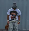 2024 Amerikan Hiphop estetik Giyim Çiftleri Kısa Çevrimsel Erkek Y2K Gotik Büyük Başlık Baskı Büyük Gevşek Retro Üst Tshirt 240315