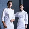 mężczyźni czarny szef kuchni płaszcz kobiety LG Sleeve APR Kurtka szef kuchni na letni szef kuchni mundur restauracyjny hotel kuchnia kuchnia ubrania 775n##