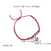 Identification Mode Corde Rouge Bleu Turc Mauvais Oeil Perle Bracelet Fil Hamsa Fer À Cheval Coeur Papillon Dangle Charms Tresse Jewe Dhnhl