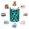 Sacs à linge panier pliant motif peau de léopard vêtements sales jouets seau de rangement garde-robe vêtements organisateur panier