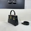 Projektant Ba erman Womens Luksusowe skórzane torby na ramię Mała średnia litera prosta kwadratowa torebka torebka torebka