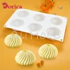 Bakvormen Dorica Spiraal Crème Mousse Cakevorm Chocolade Jelly Pudding Gebak Siliconen Mal Food Grade Gereedschap Keuken Accessoires