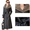 5xl Wysokiej jakości zima żeńska skórzana kurtka Down Fur Futro Płaszcz z kapturem Kobieta Plus w rozmiarze zagęszcza ciepłe płaszcze LG Q3AY#