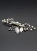 Sier Leaf Pearl Bridal Hair Clip Casual Handmased Side Clip FR Hår smycken Bröllopshår Accory för brud Accory D7B2#