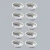 Castiçais 10pcs 41,2mm copos prata casa decorativa suporte de castiçal evita gotejamento de cera para lâmpada diy fazendo recipientes