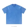 TILANIE Uomo 2024 Primavera/Estate Nuovo Prodotto Stir Fried Snow T-shirt Lavata Tinta a Cera High Street Retro Trendy Brand T-shirt a maniche corte