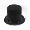 Bérets Fedora Top Hat Noir À Bord Court Dress Up Cowboy Cadeau Surprise Pour Petit Ami Père Oncle Casual
