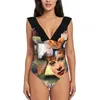 Kvinnors badkläder Kvinnor Swimsuit One Piece Rygglös Sexig Beach Wear Summer Bathing Suits Lucille Ball Gorgeous Funny