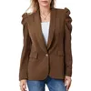 Vestes Femmes CHQCDarlys Femmes À Manches Longues Casual Blazer Ouvert Avant Un Bouton Travail Bureau Veste Printemps Automne Manteau Vêtements D'extérieur