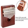 Muspor 17 teclas placa única núcleo de flor de pêssego polegar de madeira Qin flor de pêssego coração Kalimba Kalimba (estilo floral)