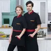 wholesale Été Chef Uniforme À Manches Courtes Logo Personnalisé Restaurant Salle À Manger Hôtel Cuisine Serveur Vêtements De Travail Plus La Taille R23N #