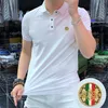 Fashion 2024 Designer Polo Shirts Men Luxury Polos Casual Mens T Shirt Bee Letter Print Embroidery Fashion High Street Man Tee Size M-4XL